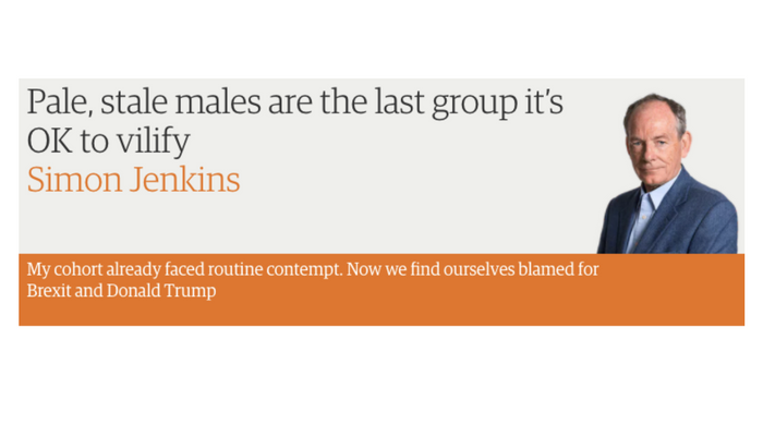 An open letter to Simon Jenkins, king of the pale stale males