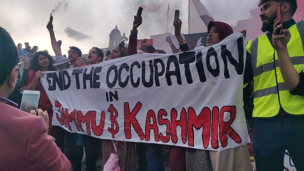 Kashmir occupation protests in London last year